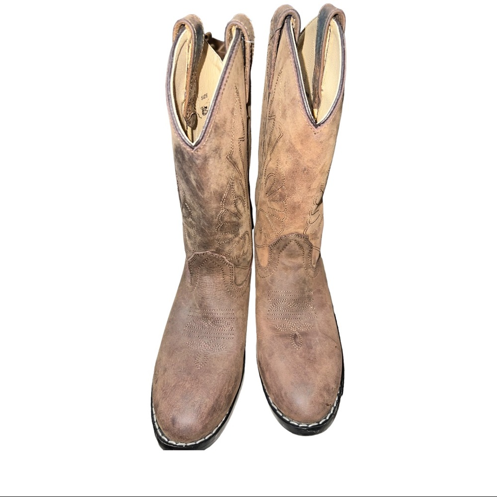 Masterson Boots Mens/ Boys Size 5 brown Cowboy Boots
